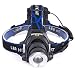 Produktbild Huntvp LED Stirnlampe XML-T6 2000LM Kopflampe Wiederaufladbar Scheinwerfer Wasserdicht Headlight mit EU-Stecker USB Kabel Verstellbare Superhell Kopfleuchte für Camping Wandern Laufen Radfahren