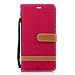 Produktbild Huawei Mate 10 Lite Hülle, Hozor Bookstyle Leder Handyhülle mit Standfunktion Aufklappbar Schutzhülle Denim Flip Case Wallet Cover mit Kartenfächern - Rot