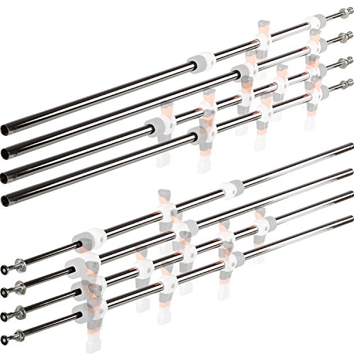 Maxstore 8 Stück Spielerstangen TELESKOPSTANGEN Set 15.9 mm für Tischkicker Modell „Liverpool“