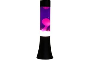 I-TOTAL ITotal XL2460 Lampe à Lave 30 cm avec Base Noire, Liquide Violet et Cire Blanche