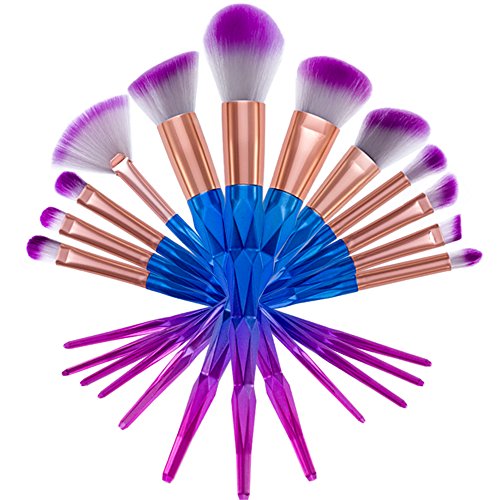 Make Up Pinsel ,VALUE MAKERS® 12 Stück Premium Pinselset Make-up Face Powder Foundation Creme Eyeliner Rouge Bürste Augen Kosmetik Mit Make-Up Taschen (Ein kleines Geschenk wird jeder Bestellung beigelegt)
