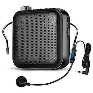 ZORBES Portable Voice Amplifier Microphone Headset Set,with Belt,2000 mAh Long Work Duration,Support TF Card/Flash Drive, USB Voice Amplifier for Teachers,Tour Guide,Coach