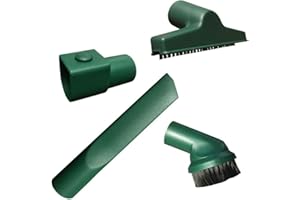MOHMUS Kit De Accesorios para Aspiradora(Cepillo Muebles + Boquilla tapicería + Boquilla rincones + Adaptador) para Vorwerk Kobold VK 118, 119, 120, 121, 122, VK118, VK119, VK120, VK121, VK122