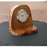 Oliven Holz Uhr Standuhr klein