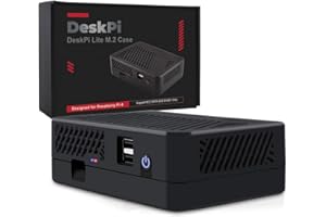 GeeekPi uvex Lite Zestaw NAS Case Kit, Raspberry Pi 4 NAS Case z M.2 SATA SSD Adapter Board, wbudowany Raspberry Pi 4 Heatsink z ultracichym wentylatorem PWM dla Raspberry Pi 4 Model B 2GB 4GB 8GB