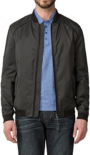 Jeff Banks Black Micro Stripe Bomber Jacket - 0053330 Tailored Fit Casual Jacket Black, Med