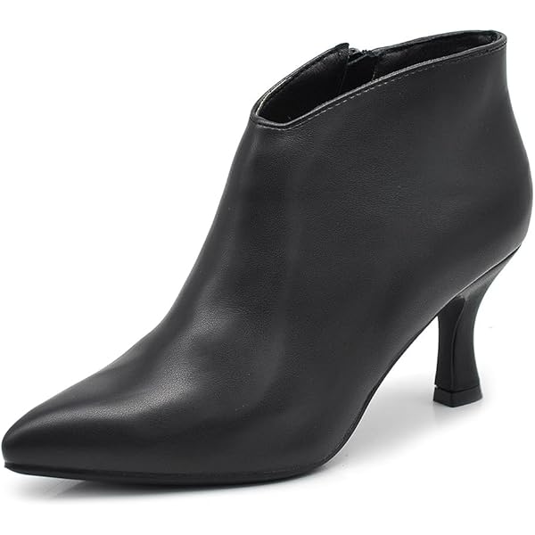 Stivaletti texani donna a punta con tacco alto a spillo 10 cm nero
