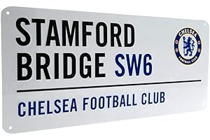 Chelsea FC - Letrero metálico diseño de Calle (Talla Única) (Blanco)