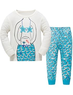 Baby Pyjama Baumwolle Kleinkind Jungen Kinder Meerjungfrau Nachtwäsche Nachtwäsche Pyjamas Set 2-7 Jahre