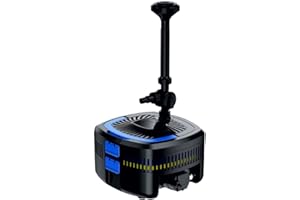 AquaOne Filtro de estanque CUF-5800 I UVC Clarificador 11 W I Filtro con fuente 5200L/h I Bomba estanque Filtro estanque Fuente UVC Lámpara I Dispositivo de combinación para jardín estanque Fuente