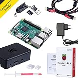 Raspberry Pi 3 Model B Set mit 32 GB SD Karte, HDMI,Netzteil und Gehäuse,Kühlkörper