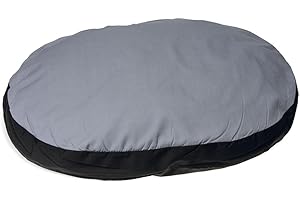 Karlie Flamingo Coussin Oval, Doc Bed 70 X 56 X 8 cm Noir/Gris