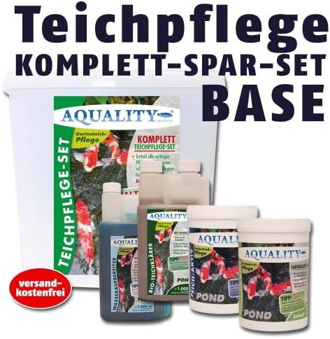 Aquality Complete pond maintenance kit Base – perfect care for your garden pond.Water conditioner, pond clarifier, pond…