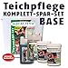 AQUALITY Komplett Teichpflege-Set BASE (GRATIS Lieferung innerhalb Deutschlands - Perfekte Pflege für Ihren Gartenteich. Wasseraufbereiter, Teichklärer, Teich-Aktiv und Fadenalgenvernichter im Spar-Set + GRATIS Filtervlies)