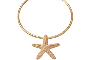 QKEOISUD Starfish Choker Clavicle Necklace for Women Girls Gold Ocean Zinc Alloy Pendent Necklace Summer Beach Jewelry Presents