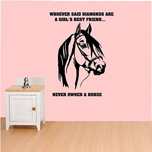 Girls Or Ladies Bedroom Wall Sticker Horse Quote Lounge Horse Sticker Wall Decal