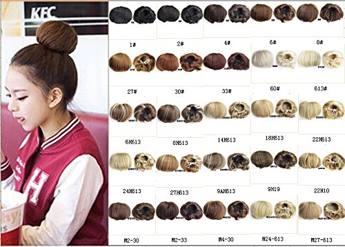 Wedding bridal hairpiece ballet hair bun cover Chignon updo hair accessory wig#18/613light ash blonde mix blonde