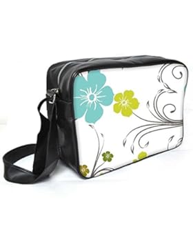 Snoogg buntglitzernder Fisch Leder Unisex Messenger Bag für College Schule täglichen Gebrauch Tasche Material PU