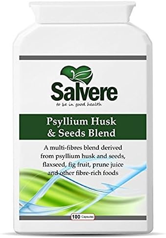Psyllium Husk & Seeds Blend Contains Dietary Fiber Complex for a Healthy Digestive System, Helps Lower Cholesterol & Lose Weight Fast, Decreases the Risks of Constipation, Hemorrhoid & Inflammation