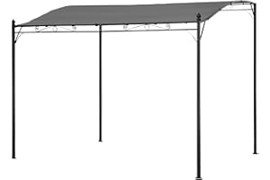 HAPPY GARDEN Pergola a muro 3 × 2,5 m grigio NICE