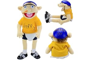 TIUYII Jeffy Puppet Plush Toy Doll Mischievous Funny Puppets Toy Hand Puppet with Working Mouth 60cm Hand Puppet for Play House Gift for Birthday Christmas Halloween Party for Play House for Kid