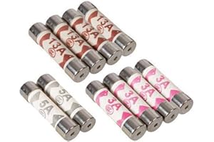 SILVERLINE Powermaster 952591 Fuses 10pk 3A, 5A and 13A, Grey