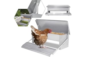 ACXIN Mangiatoia automatica per pollo, per pollo, per pollo, a prova di ratti, per pollo, per 5 kg, con pedale autoaperto, coperchio impermeabile