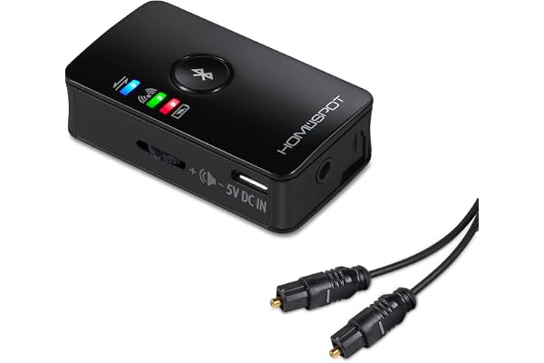 Transmetteur-émetteur HomeSpot ® audio stéréo dual music stream - Avec bluetooth - Sans Fil - Reconnexion automatique - aptX - Entrée optique S/PDIF - Numérique Dual Bluetooth Transmitter (S/Pdif Optischer Eingang - Digital)