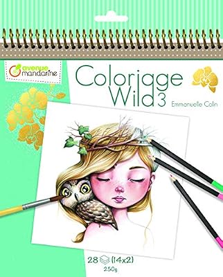 Avenue Mandarine Carnet de coloriage Wild 3, GY077C, Vert