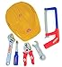 Produktbild 6-tlg. Bauarbeiter-Set Straßenarbeiter Helm Bauarbeiterhelm Zange Schraubenzieher Schraubenschlüssel Säge Streetworker Builder Spielzeugset Verkleidung Werkzeug Kinderspielzeug Set