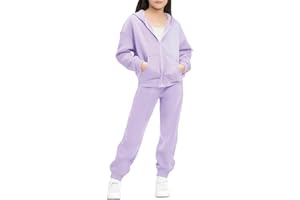 XINYUNZU Children's Jogging Suit Hoodie with Trousers Set Fleece Lined Sports Suit Sweatshirt + Jogging Bottoms Casual Clothes 2-Piece Winter Children's Clothing Fashion Clothes for Girls and Boys 5