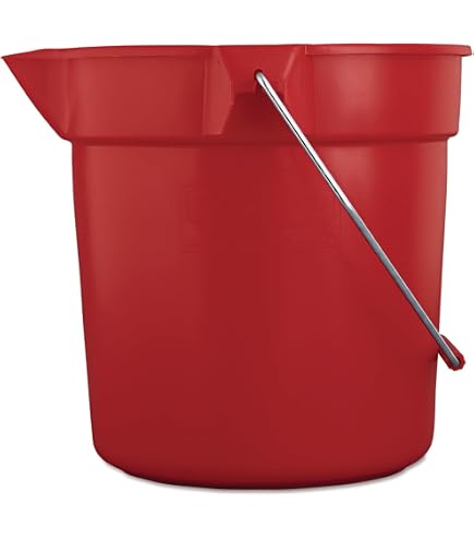 thumbnail image 2 of Rubbermaid Commercial 5-Quart Cleaning Pail - Heavy-Duty Red Bucket For Professional Cleaning 2 of 14