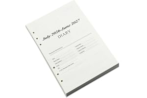 GmwyCzV kalenderinlägg A5 2026, 6 hål påfyllningsbara planeringssidor dagsplanerare, kalenderinlägg med tid månadsöversikt ko