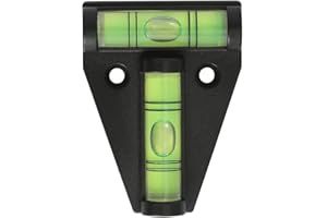 DIGIFLEX Mini nivel de burbuja negro de 2 vías – Pequeña herramienta de nivelación de burbujas en forma de T para medir sobre la marcha – Niveles de burbuja para una caravana, muebles