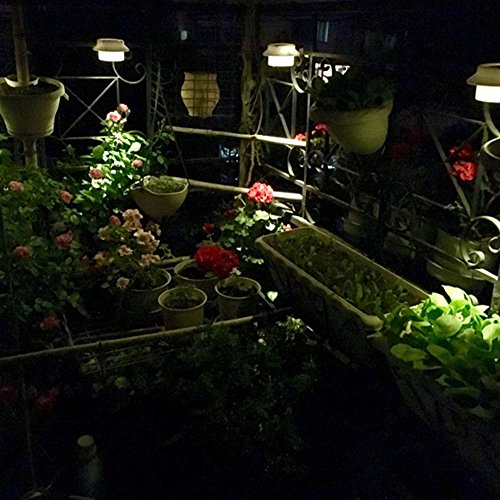 Kabellos Licht Solar LED Powered Lichtsteuerung Outdoor Zaun-Licht und Wandleuchte Weiß (4 Stück) - 7