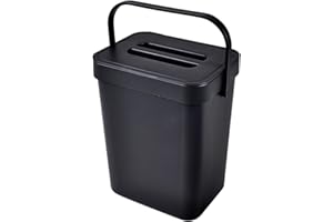 Homéa, Poubelle Compost Accrochable Repositionnable Plastique 3L 16X12Xh20 cm Anthracite