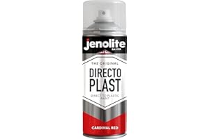 JENOLITE Directoplast Peinture en aérosol brillante | ROUGE CARDINAL | 400 ml | Peinture en aérosol multi-surfaces | Pour tous types de plastique | Aucun apprêt requis | Ral 3001