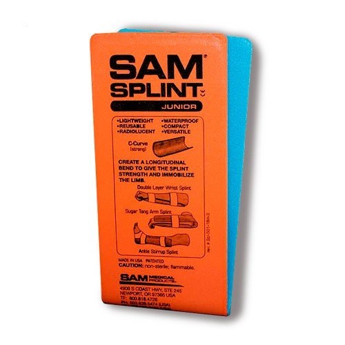 SAM Splint Junior 18 Flatfold Orange/Blue by SAM Medical