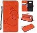 Produktbild Hozor Samsung Galaxy S8 Plus / S8+ Handyhülle, Retro Großer Schmetterling Muster PU Kunstleder Ledercase Brieftasche Kartenfächer Schutzhülle mit Standfunktion Magnetverschluss Flip Cover Tasche, Orange