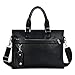 Produktbild Herren Ledercomputertasche Mann Tasche Mit Schlüsselhalter Schultertasche Laptop-Tasche Handtasche Schultertasche,Black-OneSize