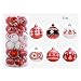 Produktbild Cosy-TT 24 Stück Weihnachten dekorative Kugeln für Weihnachtsbaum hängende Ornamente, Weihnachten bunte Kugel Anhänger für Geburtstag Hochzeit Festival Dekoration