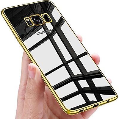 Samione Coque Galaxy S8 Plus,Samione Galaxy S8 Plus Housse Silicone Gel TPU Bumper Case avec Absorption de Choc et Anti-Scratch Coque De Protection Etui Pour Samsung Galaxy S8 Plus Case Cover (Golden)