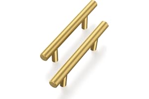 goldenwarm 10 Stück Schrankgriffe 128mm Lochabstand Griffe Möbel Messing Möbelgriffe Vintage Küchengriffe Gold Türgriffe Küche Möbelgriffe Edelstahl