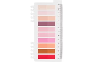 ‎ORDINATE Ordinate 200 Stück Haftnotizen Tabs, Gray Stile Pagemarker Selbstklebend Pastell Beschreibbare Haftstreifen Klebezettel mit Lineal für Seitenmarkierung Lesezeichen (C-200 Stück Light Rose)