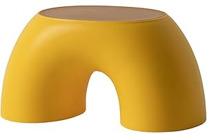 Clenp Baby Rainbow Step Stool Creative Home Non-slip Kids Circular Rainbow Bench Strong Utility Foot Stool Yellow One Size