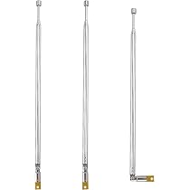 Antenne Radio Télescopique 100cm - 2 Pièces Pour FM/DAB/TV | Réception Amplifiée Cuivre
