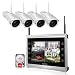Produktbild Luowice Überwachungskamera Set Außen Kabellos mit 4 x 960P WLAN WiFi Sicherheitcameras 11" HD 2 Megapixel Monitor Vorinstalliert 1TB Festplatte Videoüberwac für innen außen Bereich
