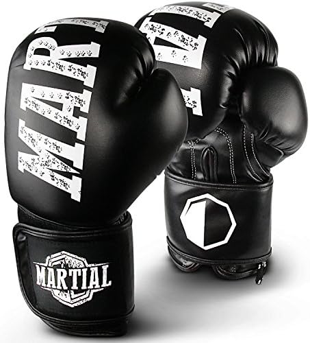 Martial Boxing Gloves made of best material for long durability! Kickboxing gloves for martial arts, MMA, sparring and boxing with optimal shock absorption. High comfort incl. bag!