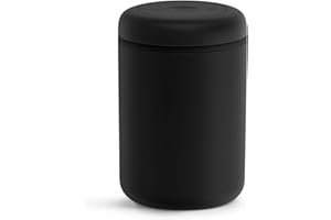 Fellow Contenitore per il vuoto per la conservazione di caffè e alimenti, pompa per vuoto integrata, chiusura ermetica 1,2 litro Nero opaco