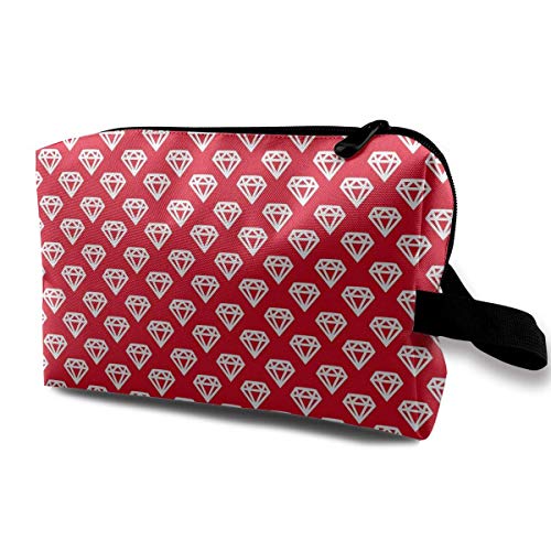 Diamonds Background Magic Makeup Bag Lazy Cosmetic Bag Portanle Travel Handbag